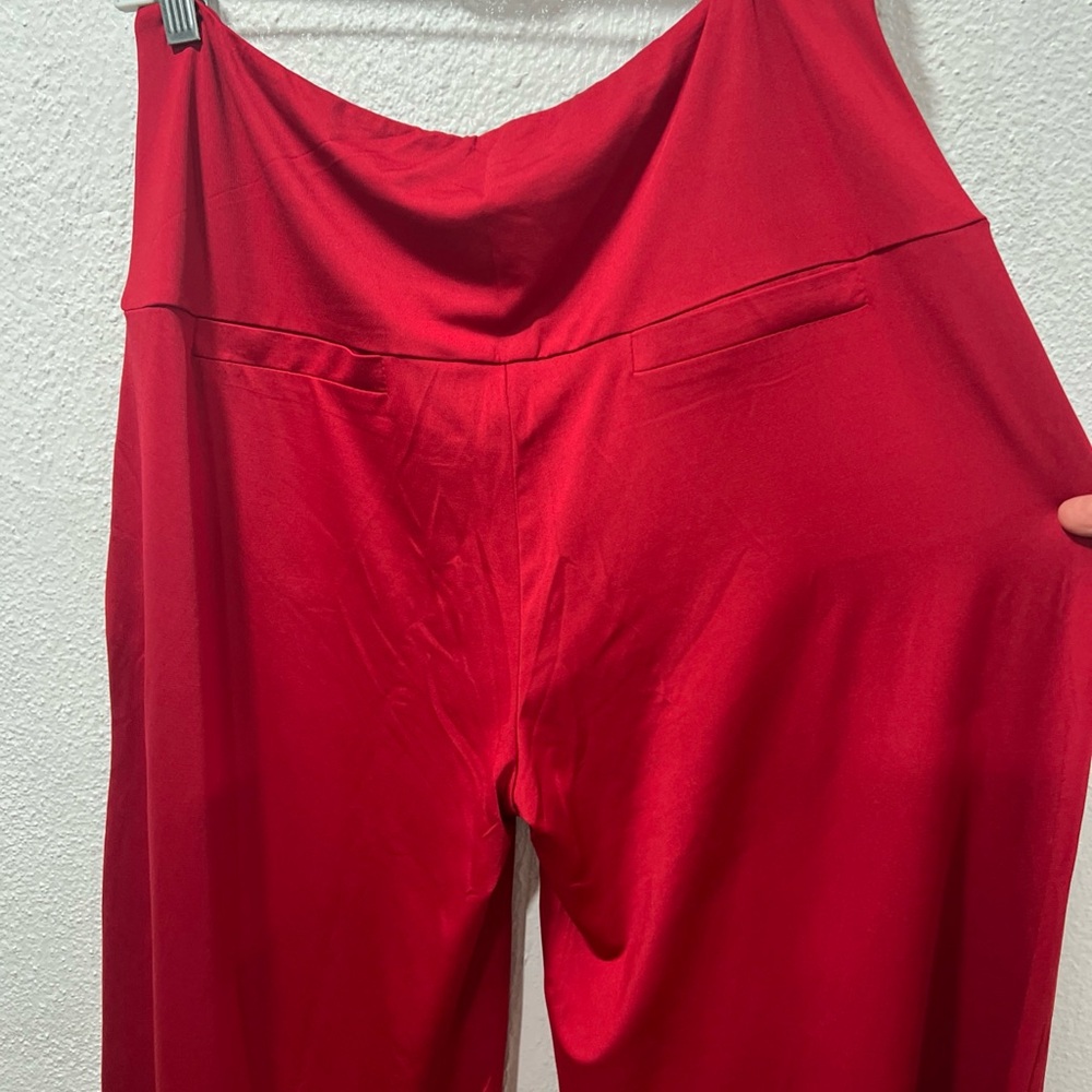 AROLINA  Red stretch yoga Women's Pants wide‎ leg gym. - Picture 7 of 16